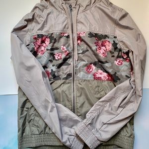 Empyre - Navy Green Windbreaker w/ Floral Detail